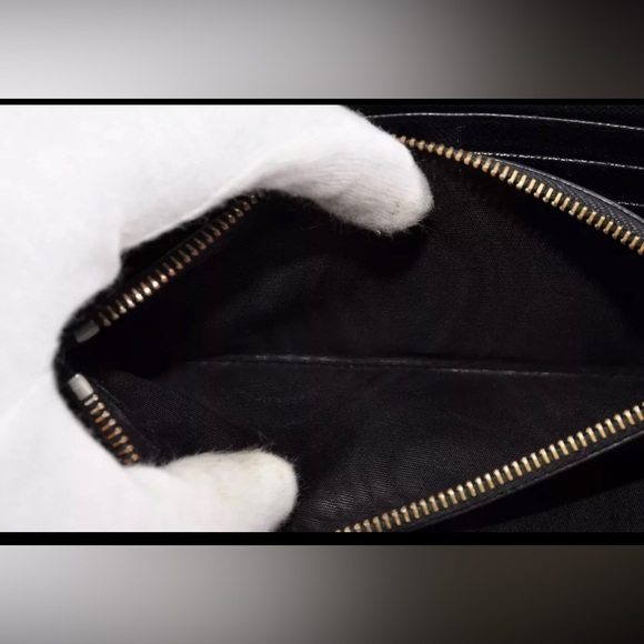 Prada Black Leather Long Zippy Wallet - Picture 5 of 8